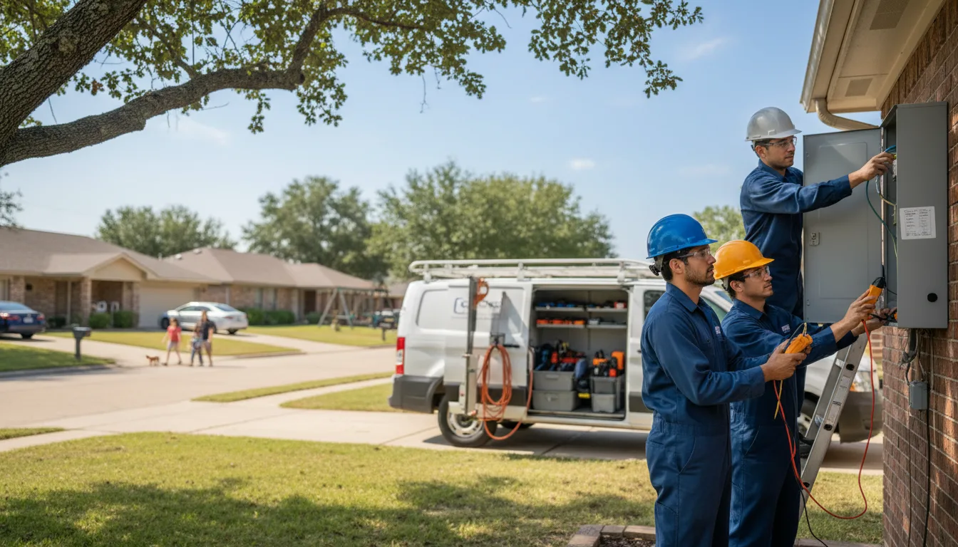 Certified electrician providing emergency electrical services in Hulbert, OK